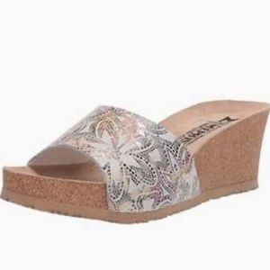 Mephisto Lise Floral Cork Wedge Sandal